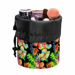 Tropical Hawaii Flowers Pattern Print Drawstring Makeup Bag