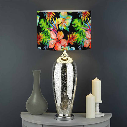 Tropical Hawaii Flowers Pattern Print Drum Lamp Shade