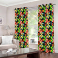 Tropical Hawaii Flowers Pattern Print Extra Wide Grommet Curtains