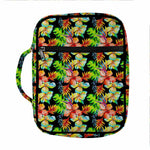 Tropical Hawaii Flowers Pattern Print Front Pocket Bible Bag