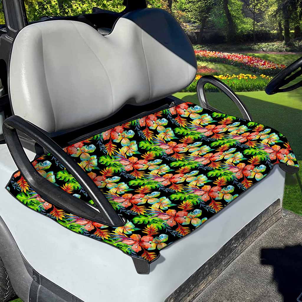 Tropical Hawaii Flowers Pattern Print Golf Cart Seat Cover