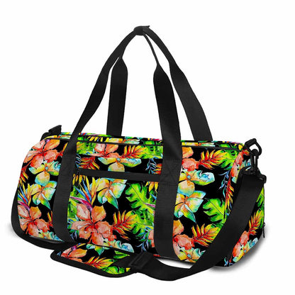 Tropical Hawaii Flowers Pattern Print Gym Bag