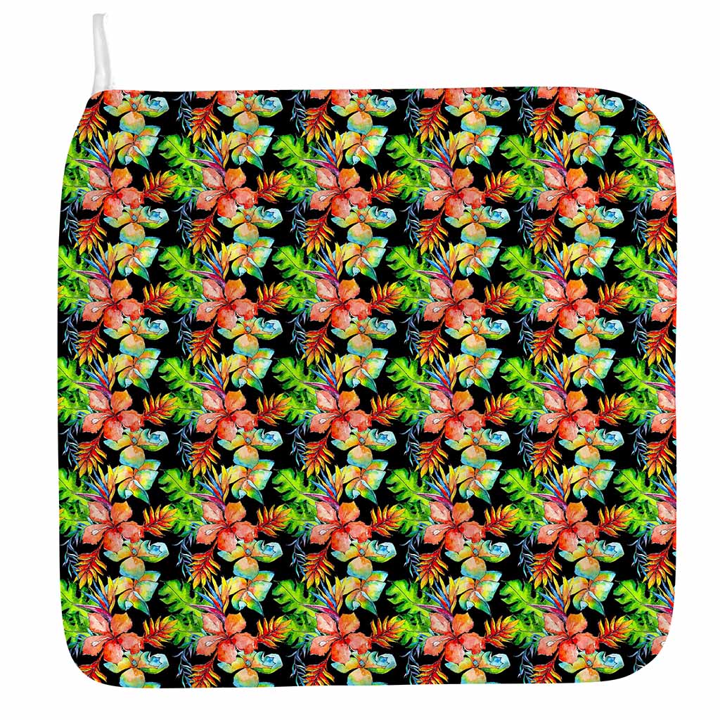 Tropical Hawaii Flowers Pattern Print Hand Towel