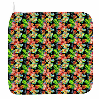 Tropical Hawaii Flowers Pattern Print Hand Towel