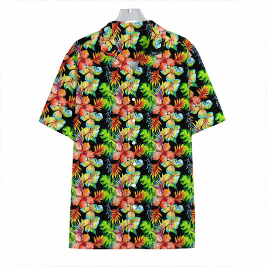 Tropical Hawaii Flowers Pattern Print Hawaiian Shirt