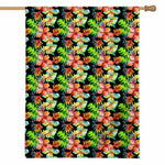 Tropical Hawaii Flowers Pattern Print House Flag