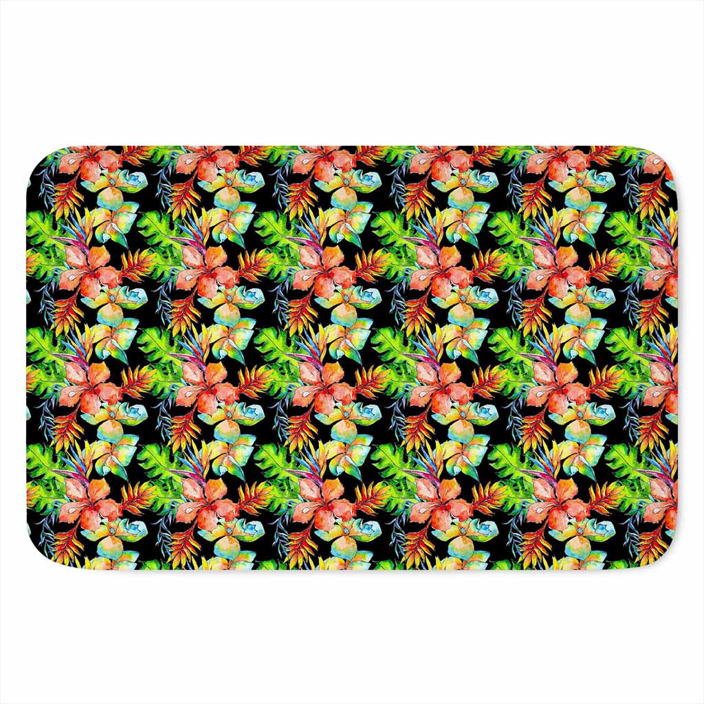 Tropical Hawaii Flowers Pattern Print Indoor Door Mat
