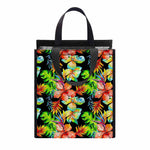 Tropical Hawaii Flowers Pattern Print Insulated Lunch Tote