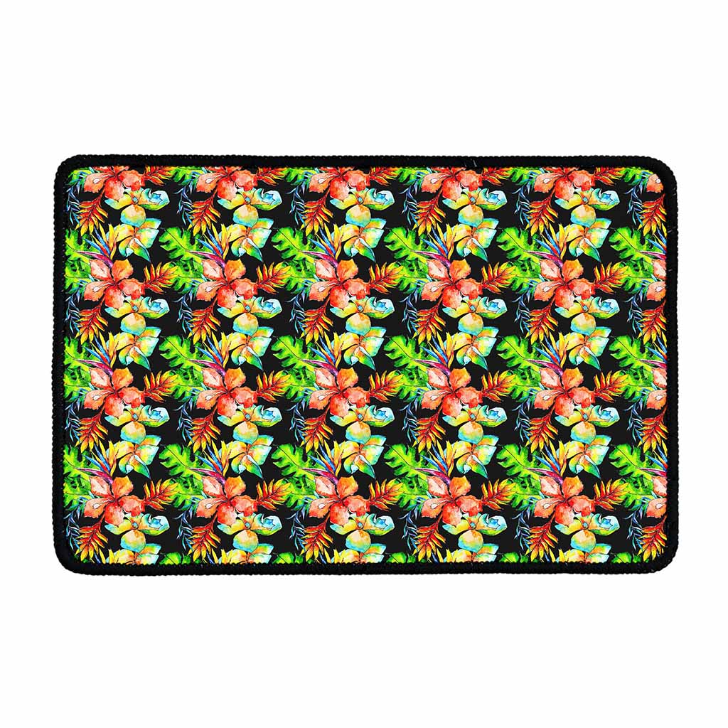 Tropical Hawaii Flowers Pattern Print Kitchen Mat