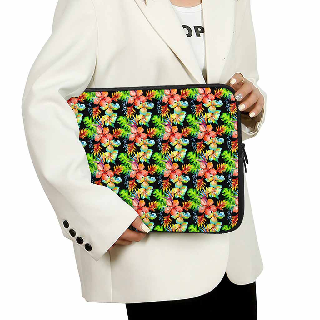 Tropical Hawaii Flowers Pattern Print Laptop Sleeve