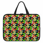 Tropical Hawaii Flowers Pattern Print Laptop Sleeve With Handle