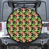 Tropical Hawaii Flowers Pattern Print Leather Spare Tire Cover