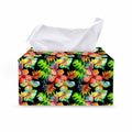 Tropical Hawaii Flowers Pattern Print Leather Tissue Box Cover