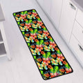 Tropical Hawaii Flowers Pattern Print Long Kitchen Mat