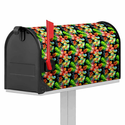 Tropical Hawaii Flowers Pattern Print Mailbox Cover
