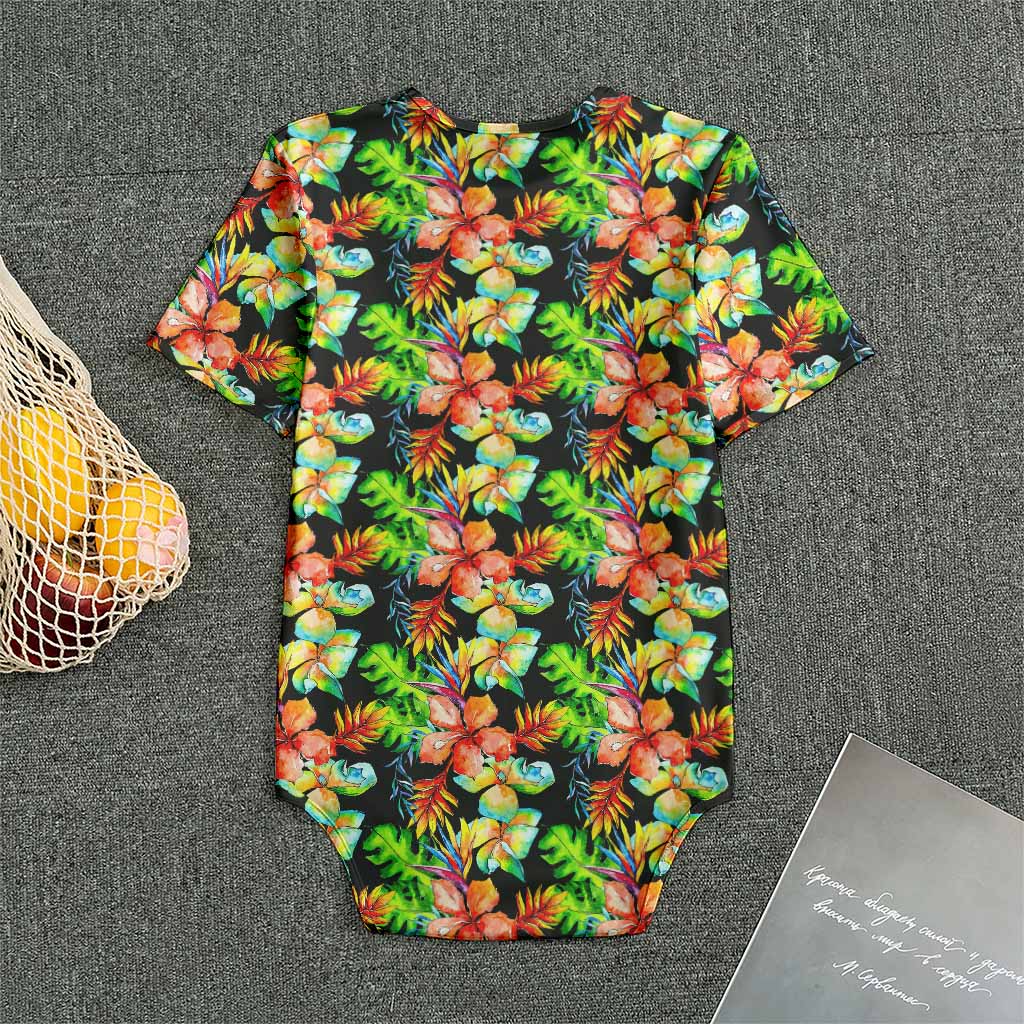Tropical Hawaii Flowers Pattern Print Men's Bodysuit