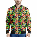 Tropical Hawaii Flowers Pattern Print Men's Bomber Jacket