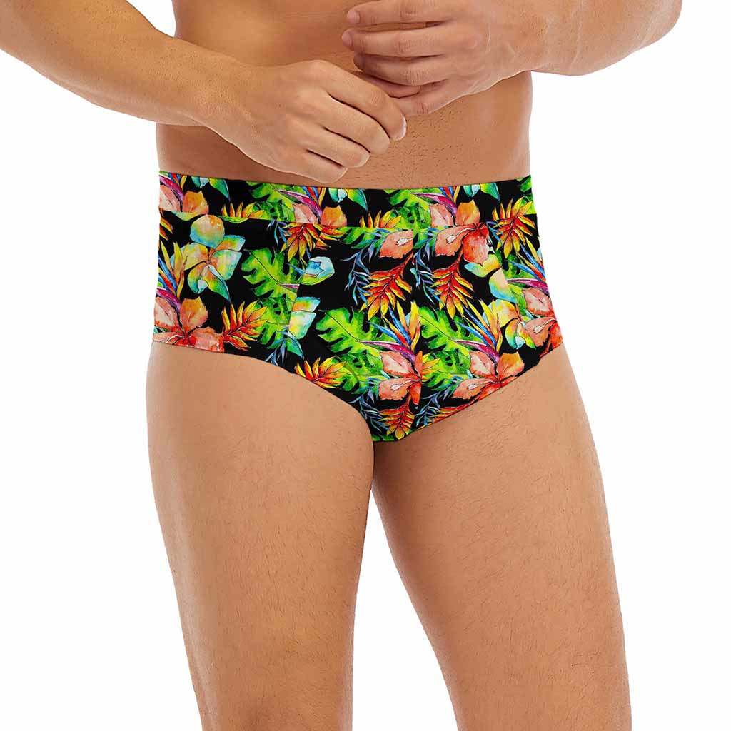 Tropical Hawaii Flowers Pattern Print Men's Briefs