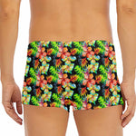 Tropical Hawaii Flowers Pattern Print Men's Short Boxer Briefs
