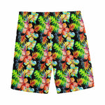 Tropical Hawaii Flowers Pattern Print Men's Sports Shorts