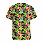 Tropical Hawaii Flowers Pattern Print Men's Sports T-Shirt