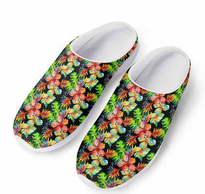 Tropical Hawaii Flowers Pattern Print Mesh Casual Shoes