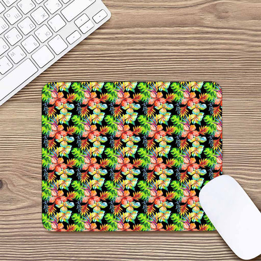 Tropical Hawaii Flowers Pattern Print Mouse Pad