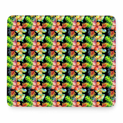 Tropical Hawaii Flowers Pattern Print Mouse Pad