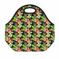 Tropical Hawaii Flowers Pattern Print Neoprene Lunch Bag