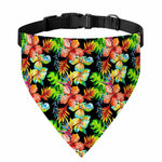 Tropical Hawaii Flowers Pattern Print Over The Collar Dog Bandana