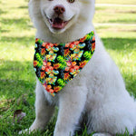 Tropical Hawaii Flowers Pattern Print Over The Collar Dog Bandana