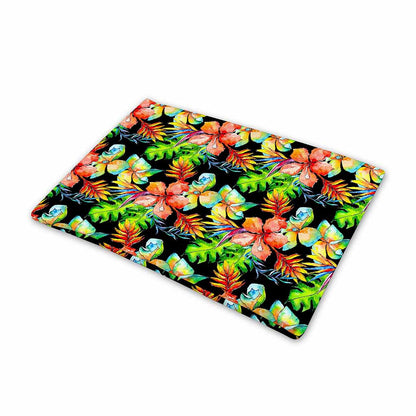 Tropical Hawaii Flowers Pattern Print Pet Cooling Mat Cover