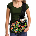 Tropical Hawaii Flowers Pattern Print Pet Sling Carrier