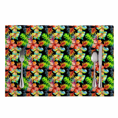 Tropical Hawaii Flowers Pattern Print Placemat