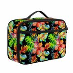Tropical Hawaii Flowers Pattern Print Portable Lunch Bag