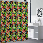Tropical Hawaii Flowers Pattern Print Premium Shower Curtain