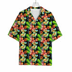 Tropical Hawaii Flowers Pattern Print Rayon Hawaiian Shirt