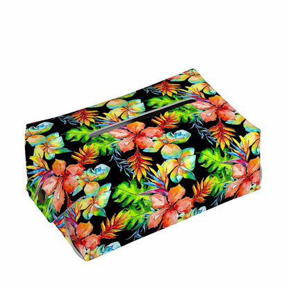 Tropical Hawaii Flowers Pattern Print Rectangle Tissue Box Cover
