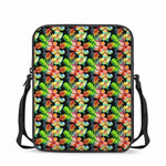 Tropical Hawaii Flowers Pattern Print Rectangular Crossbody Bag