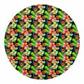Tropical Hawaii Flowers Pattern Print Round Blanket