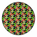 Tropical Hawaii Flowers Pattern Print Round Floor Mat