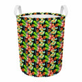 Tropical Hawaii Flowers Pattern Print Round Laundry Basket