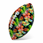 Tropical Hawaii Flowers Pattern Print Rugby Ball