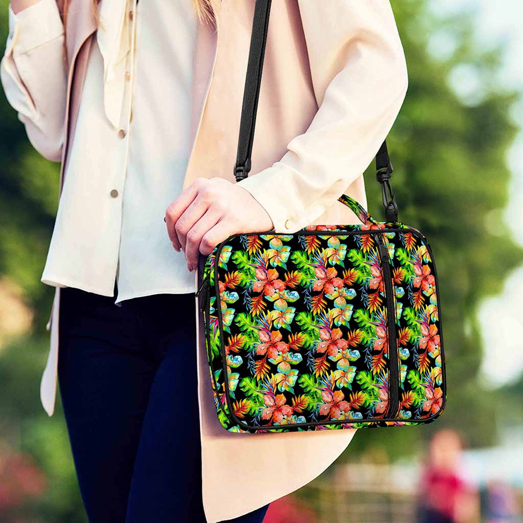 Tropical Hawaii Flowers Pattern Print Shoulder Strap Bible Bag