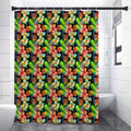 Tropical Hawaii Flowers Pattern Print Shower Curtain
