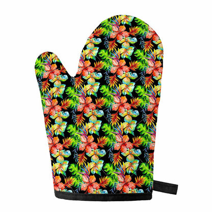 Tropical Hawaii Flowers Pattern Print Single Oven Mitt