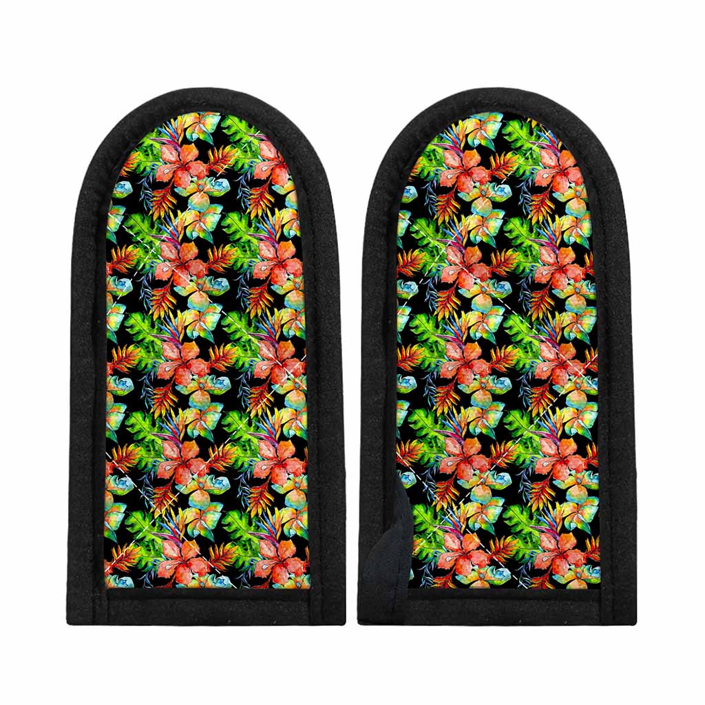 Tropical Hawaii Flowers Pattern Print Skillet Handle Cover
