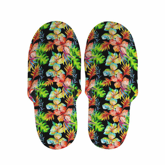 Tropical Hawaii Flowers Pattern Print Slippers
