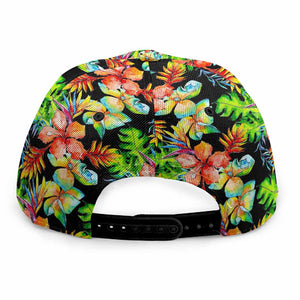 Tropical Hawaii Flowers Pattern Print Snapback Cap