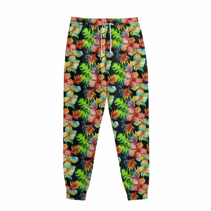 Tropical Hawaii Flowers Pattern Print Sweatpants